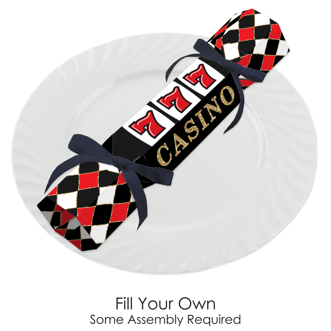 Las Vegas - No Snap Casino Party Table Favors - DIY Cracker Boxes - Set of 12