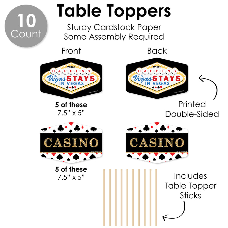 Las Vegas - Casino Party Supplies Decoration Kit - Decor Galore Party Pack - 51 Pieces