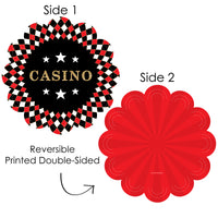 Las Vegas - Casino Party Round Table Decorations - Paper Chargers - Place Setting For 12