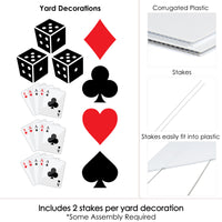 Las Vegas - Casino Lawn Decorations - Outdoor Yard Art Decorations - 10 Piece