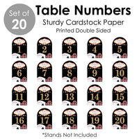 Las Vegas - Casino Party Double-Sided 5 x 7 inches Cards - Table Numbers - 1-20