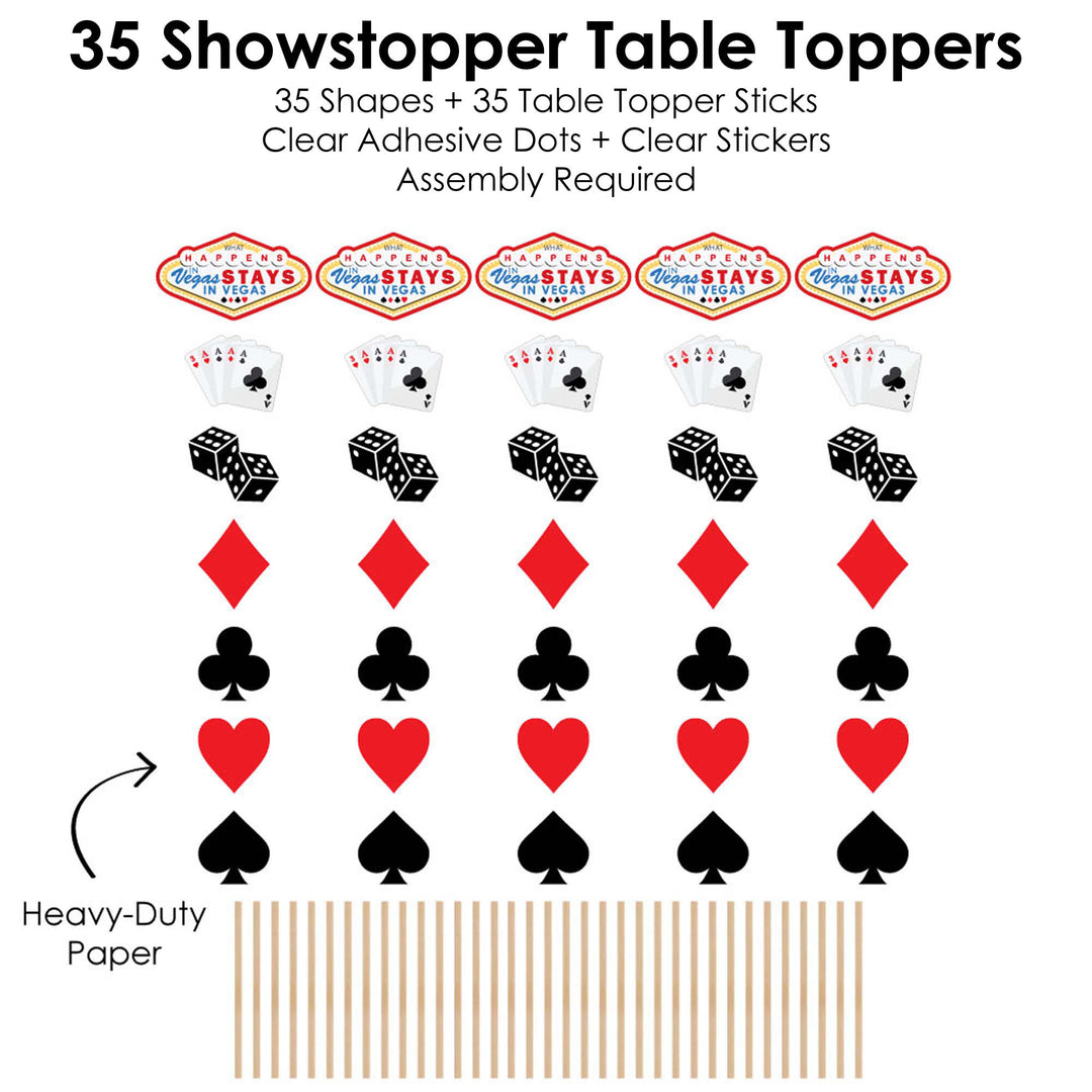 Las Vegas Showstopper Table Toppers - 35 Pc