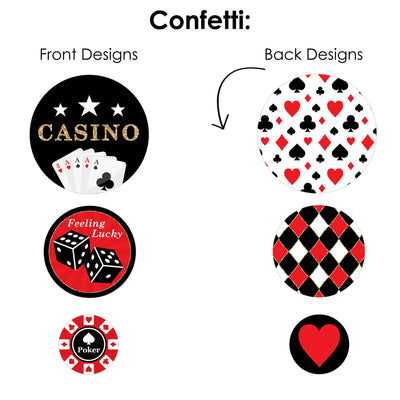 Las Vegas - Casino Party Decor and Confetti - Terrific Table Centerpiece Kit - Set of 30