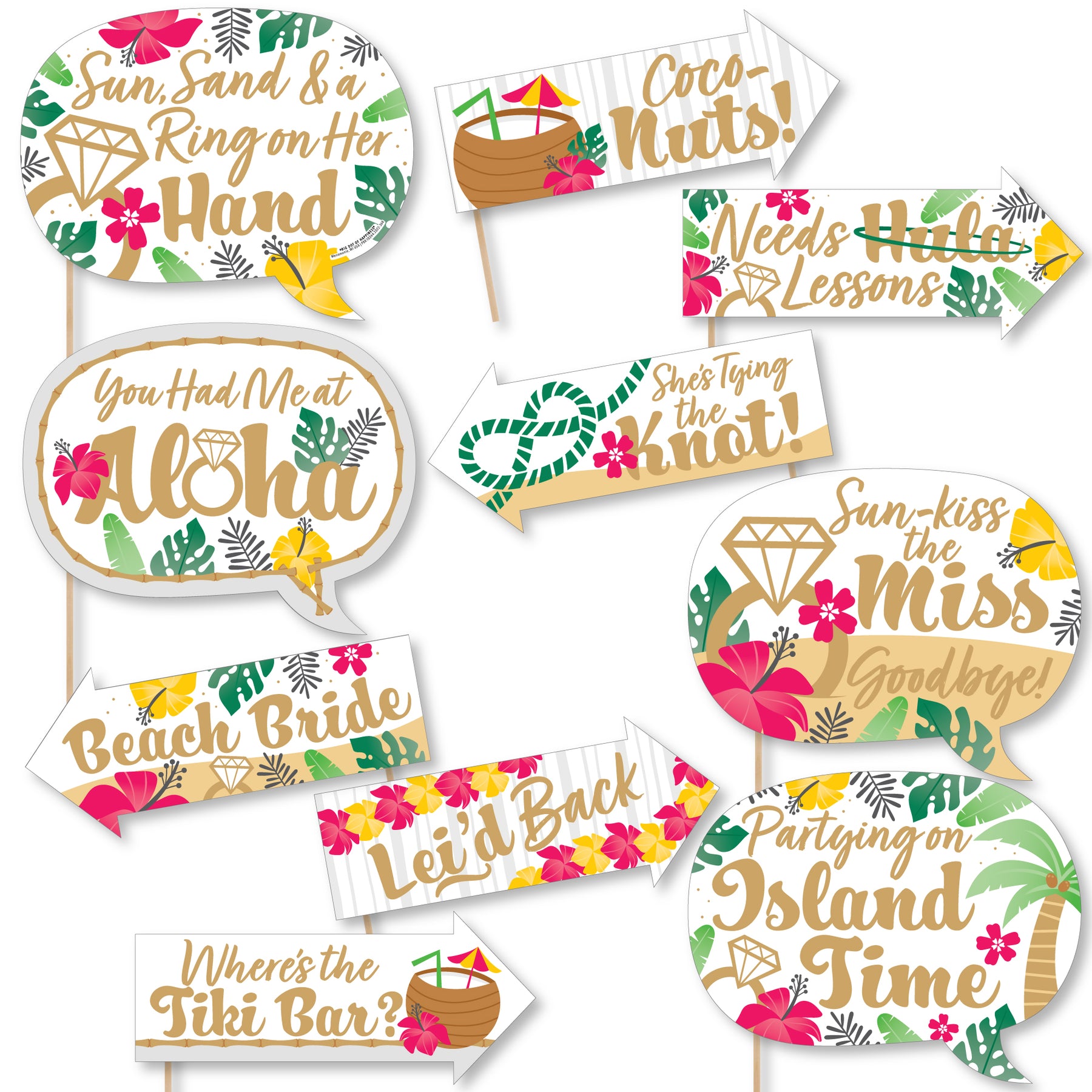 Funny Last Luau - Tropical Bachelorette Party and Bridal Shower Photo Booth Props Kit - 10 Piece | BigDotOfHappiness.com – Big Dot of Happiness LLC funny-last-luau-tropical-bachelorette-party-and-bridal-shower-photo-booth-props-kit-10-piece-bigdotofhappiness-com-big-dot-of-happiness-llc