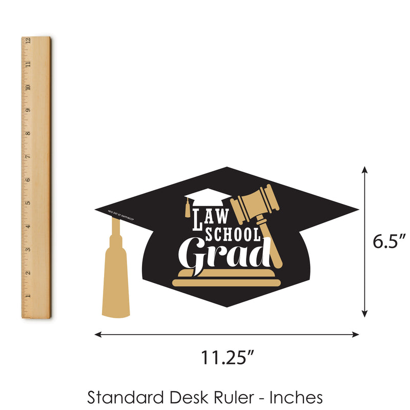 Hilarious Law School Grad - Future Lawyer Graduation Party Photo Booth Props or Table Toppers - 20 Count