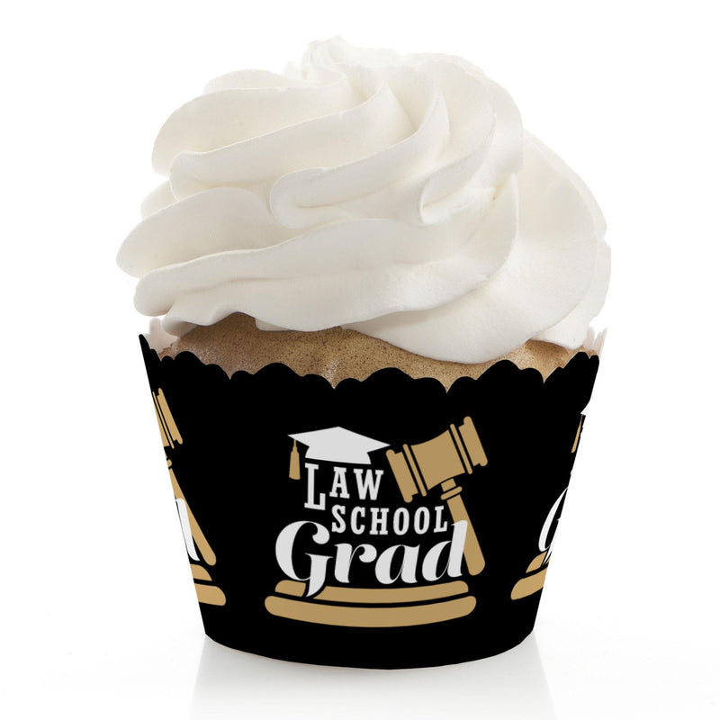 Law School Grad - Future Lawyer Graduation Decorations - Party Cupcake Wrappers - Set of 12