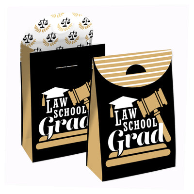 Law School Grad - Future Lawyer Graduation Gift Favor Bags - Party Goodie Boxes - Set of 12