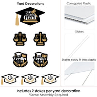 Law School Grad - Yard Sign & Outdoor Lawn Decorations - Future Lawyer Graduation Party Yard Signs - Set of 8