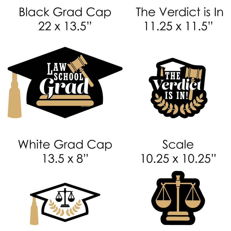 Law School Grad - Yard Sign & Outdoor Lawn Decorations - Future Lawyer Graduation Party Yard Signs - Set of 8