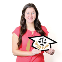 Law School Grad - Yard Sign & Outdoor Lawn Decorations - Future Lawyer Graduation Party Yard Signs - Set of 8