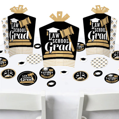 Law School Grad - Future Lawyer Graduation Party Decor and Confetti - Terrific Table Centerpiece Kit - Set of 30
