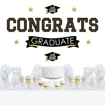 Law School Grad - Peel and Stick Future Lawyer Graduation Party Decoration - Wall Decals Backdrop