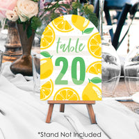 So Fresh - Lemon - Citrus Lemonade Party Double-Sided 5 x 7 inches Cards - Table Numbers - 1-20