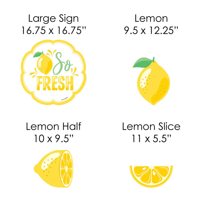 So Fresh - Lemon - Yard Sign and Outdoor Lawn Decorations - Citrus Lemonade Party Yard Signs - Set of 8