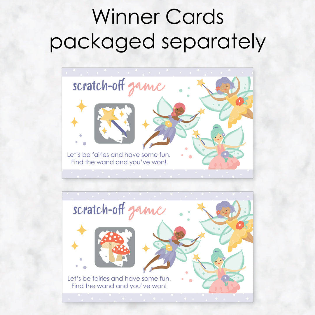 Let's Be Fairies - Fairy Garden Birthday Party Game Scratch Off Cards - 22 Count