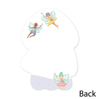 Let's Be Fairies - Shaped Thank You Cards - Fairy Garden Birthday Party Thank You Note Cards with Envelopes - Set of 12
