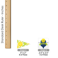 Let's Rally - Pickleball - Cupcake Decoration - Birthday or Retirement Party Cupcake Wrappers and Treat Picks Kit - Set of 24