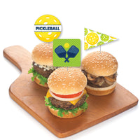 Let's Rally - Pickleball - Dessert Cupcake Toppers - Birthday or Retirement Party Clear Treat Picks - Set of 24