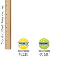 Let's Rally - Pickleball - Dessert Cupcake Toppers - Birthday or Retirement Party Clear Treat Picks - Set of 24