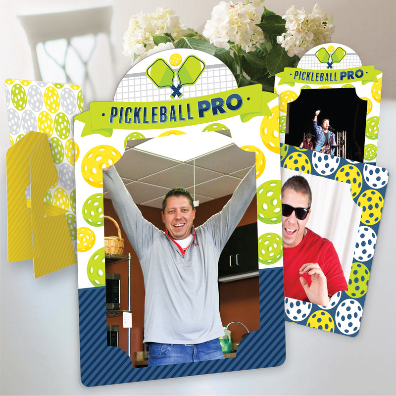 Let’s Rally - Pickleball - Birthday or Retirement Party 4x6 Picture Display - Paper Photo Frames - Set of 12