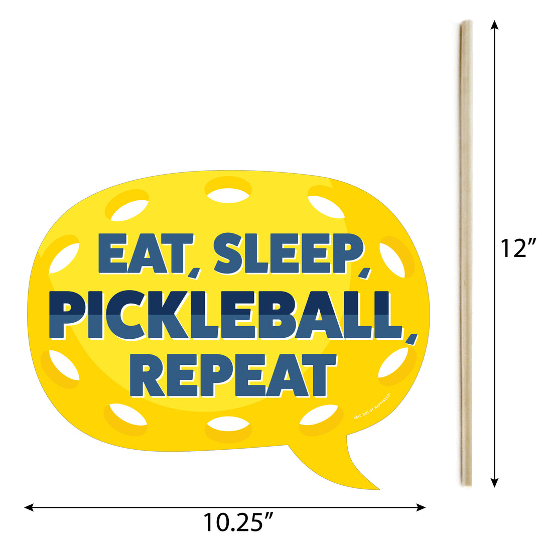 Funny Let’s Rally - Pickleball - Birthday or Retirement Party Photo Booth Props Kit - 10 Piece