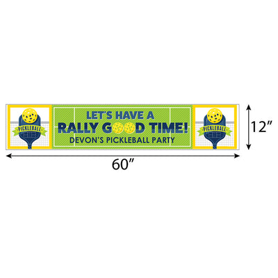 Let's Rally - Pickleball - Personalized Birthday or Retirement Party Banner