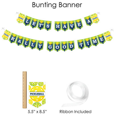 Let's Rally - Pickleball - Birthday or Retirement Party Supplies - Banner Decoration Kit - Fundle Bundle