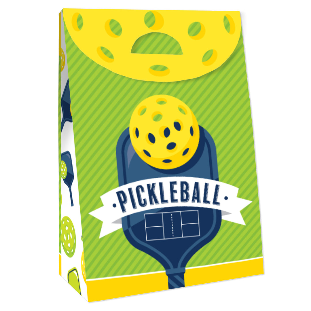 Let's Rally - Pickleball - Birthday or Retirement Gift Favor Bags - Party Goodie Boxes - Set of 12