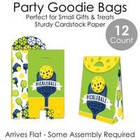 Let's Rally - Pickleball - Birthday or Retirement Gift Favor Bags - Party Goodie Boxes - Set of 12