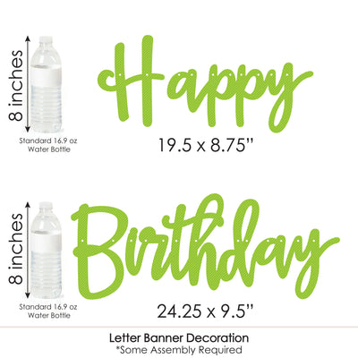 Let's Rally - Pickleball - Birthday Party Letter Banner Decoration - 36 Banner Cutouts and Happy Birthday Banner Letters