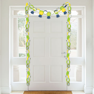 Let's Rally - Pickleball - 90 Chain Links and 30 Paper Tassels Decoration Kit - Birthday or Retirement Party Paper Chains Garland - 21 feet