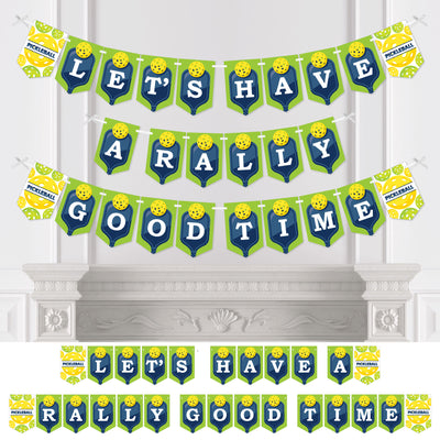 Let's Rally - Pickleball - Birthday or Retirement Party Bunting Banner - Party Decorations - Let's Have A Rally Good Time