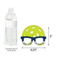 Let's Rally - Pickleball Glasses - Paper Card Stock Birthday or Retirement Party Photo Booth Props Kit - 10 Count