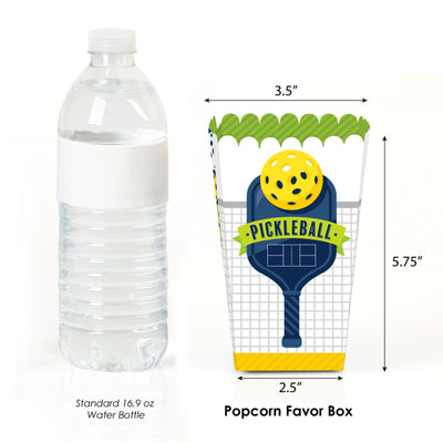 Let's Rally - Pickleball - Birthday or Retirement Party Favor Popcorn Treat Boxes - Set of 12