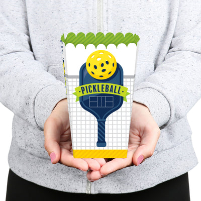 Let's Rally - Pickleball - Birthday or Retirement Party Favor Popcorn Treat Boxes - Set of 12