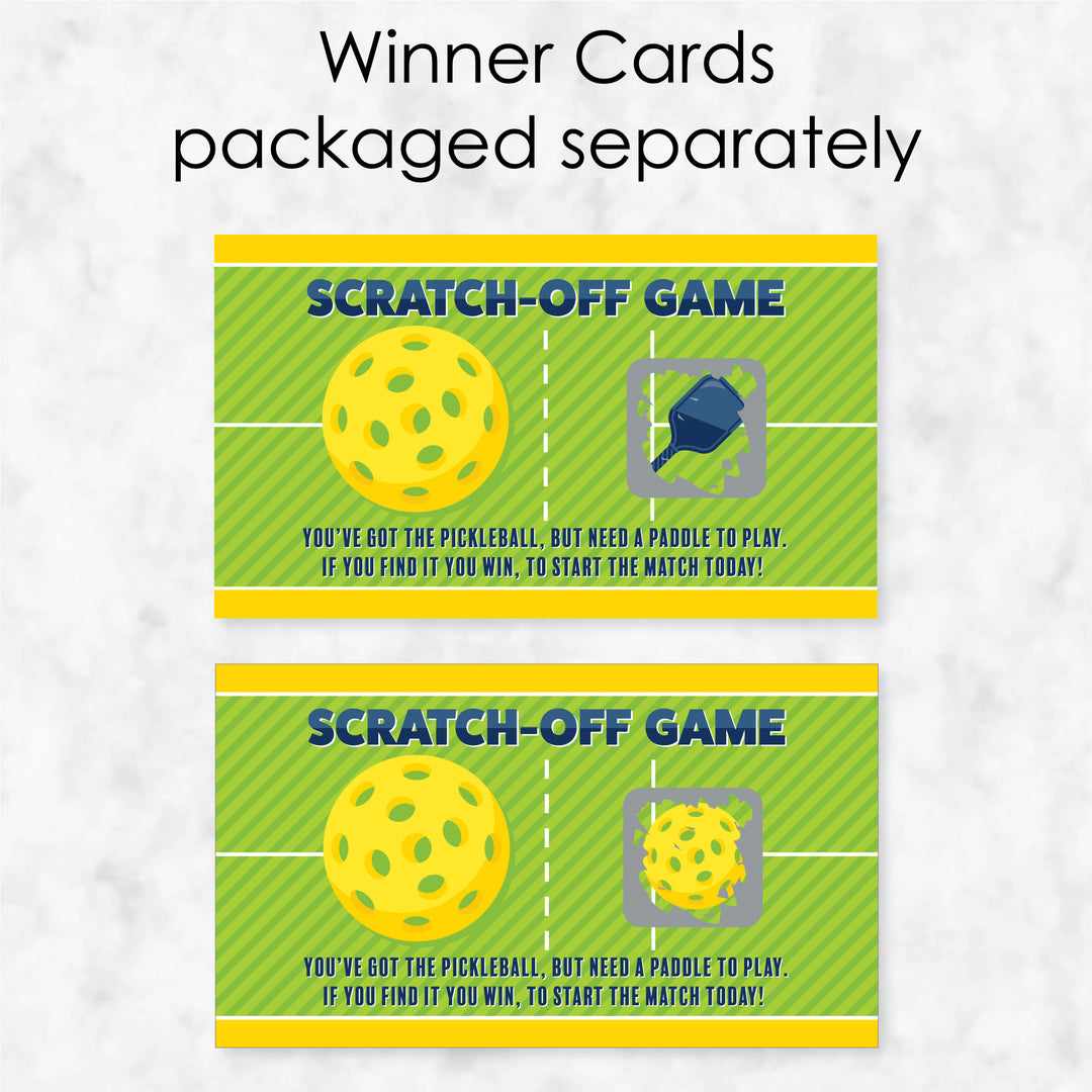 Let's Rally - Pickleball - Birthday or Retirement Party Game Scratch Off Cards - 22 Count