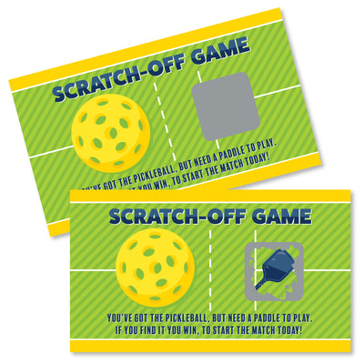 Let's Rally - Pickleball - Birthday or Retirement Party Game Scratch Off Cards - 22 Count