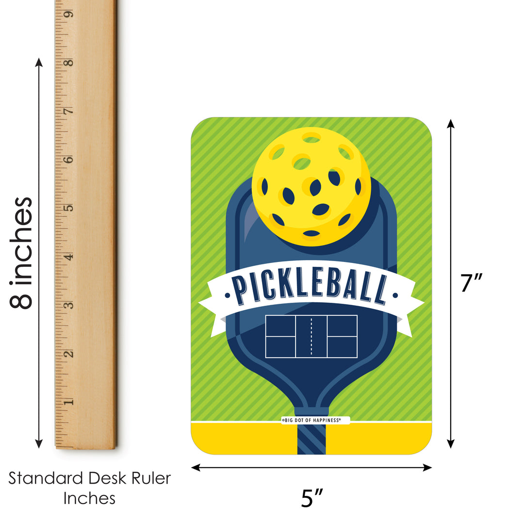 Let's Rally - Pickleball - Bingo Cards and Markers - Birthday or Retirement Party Bingo Game - Set of 18