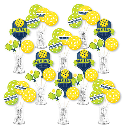 Let's Rally - Pickleball - Birthday or Retirement Party Centerpiece Sticks - Showstopper Table Toppers - 35 Pieces