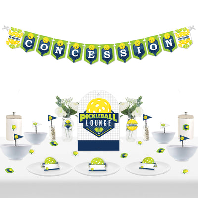 Let’s Rally - Pickleball - DIY Birthday or Retirement Party Concession Signs - Snack Bar Decorations Kit - 50 Pieces