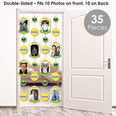Let’s Rally - Pickleball - Birthday or Retirement Party DIY Backdrop Decor - Hanging Vertical Photo Garland - 35 Pieces