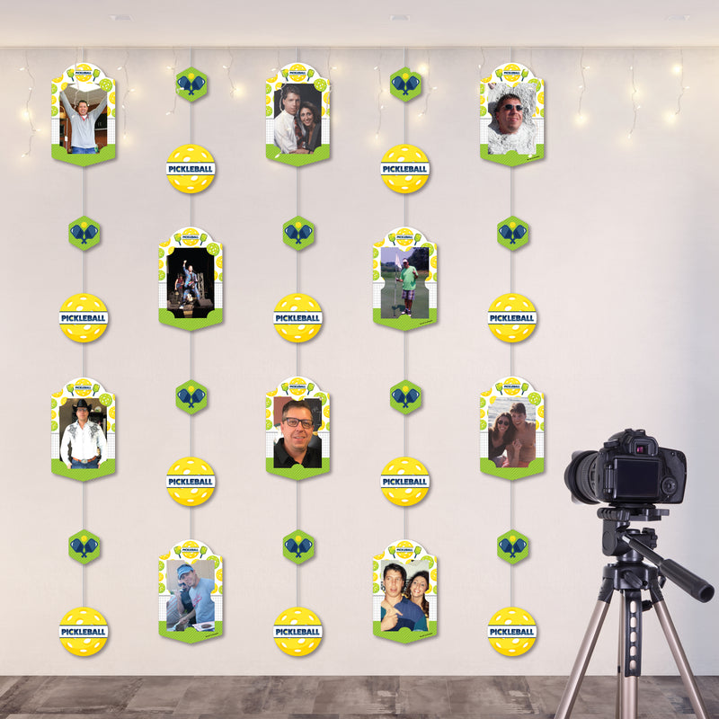 Let’s Rally - Pickleball - Birthday or Retirement Party DIY Backdrop Decor - Hanging Vertical Photo Garland - 35 Pieces