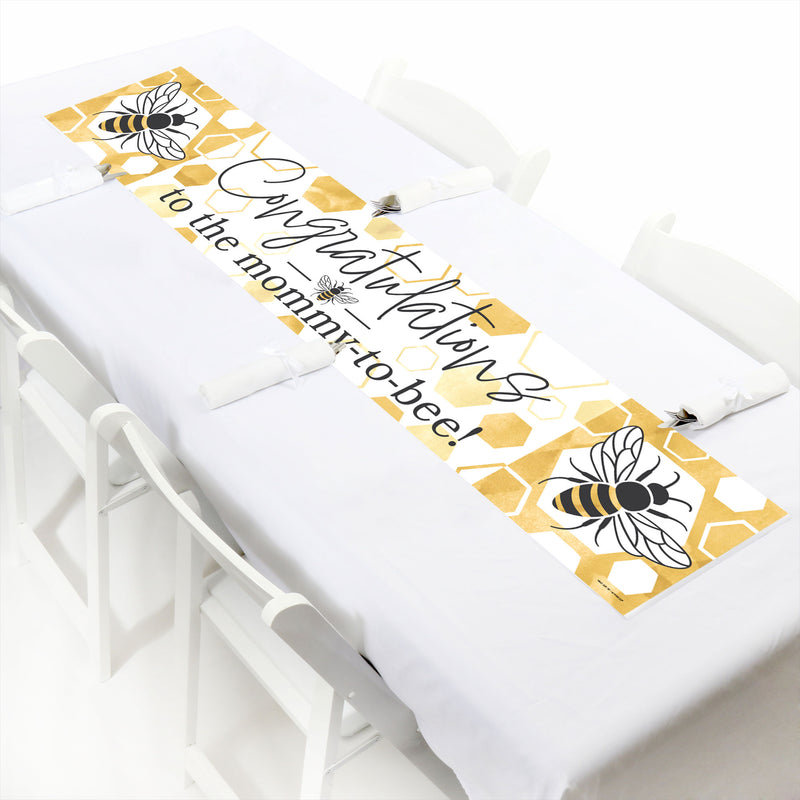Little Bumblebee - Bee Baby Shower Decorations Party Banner