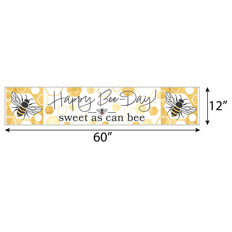 Little Bumblebee - Happy Birthday Bee Decorations Party Banner