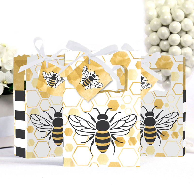 Little Bumblebee - Bee Baby Shower or Birthday Party Favor Boxes - Set of 12