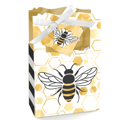 Little Bumblebee - Bee Baby Shower or Birthday Party Favor Boxes - Set of 12