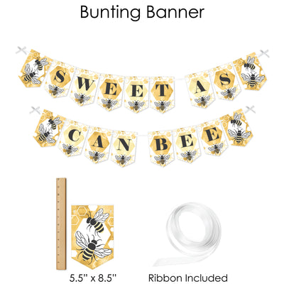 Little Bumblebee - Bee Baby Shower or Birthday Party Supplies - Banner Decoration Kit - Fundle Bundle