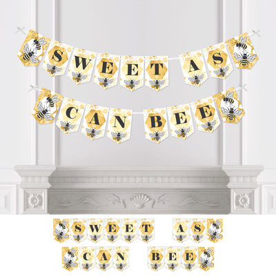 Little Bumblebee - Bee Baby Shower or Birthday Party Bunting Banner - Party Decorations - Sweet As Can Bee