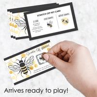 Little Bumblebee - Bee Baby Shower or Birthday Party Game Scratch Off Cards - 22 Count