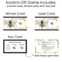 Little Bumblebee - Bee Baby Shower or Birthday Party Game Scratch Off Cards - 22 Count